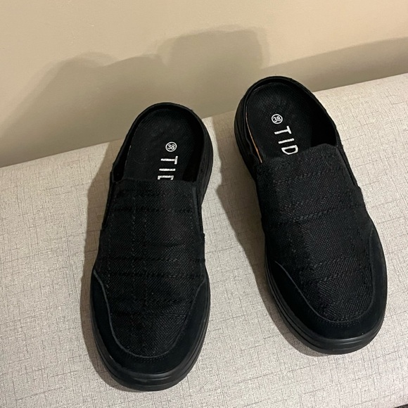 TIDU black orthopaedic arch support slip on mules, planter fasciitis, size 38 - Picture 3 of 7